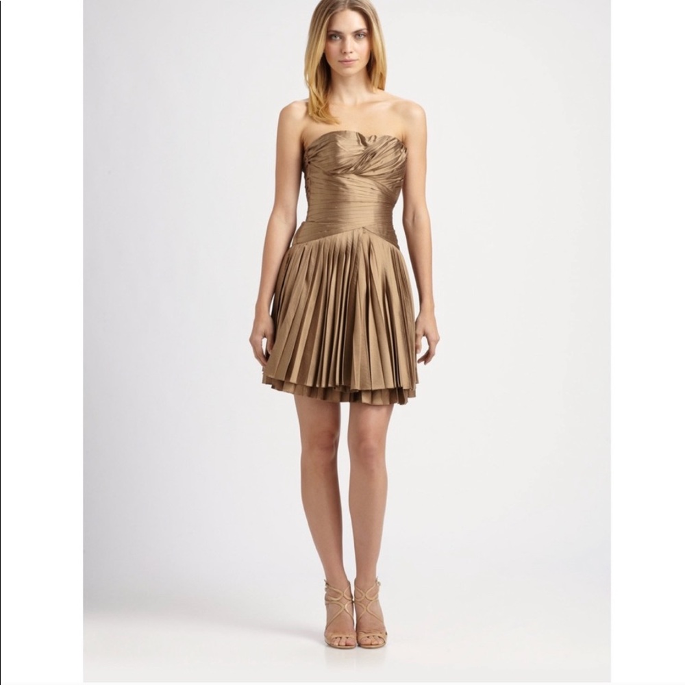 Halston Heritage strapless cocktail dress 🎊